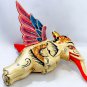 Flying Elephant mobile demon chaser Bali carved wood Balinese folk Art
