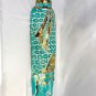 Buddha Mask Wall Art Sculpture washed Teal Hand Carved Wood Bali Decor