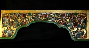 Balinese Door Lintel Arch Panel wall art Architectural hand Carved Wood Bali Art