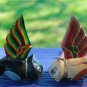 Flying Black Cat mobile set Spiritchaser Hand carved painted wood Bali Folk Art