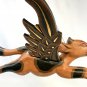 Flying Winged Cow Jumping Mobile Demon Chaser Carved Wood Balinese art