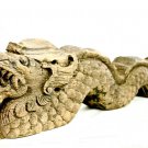 Cosmic Dragon Naga Vintage Teak wood temple Carving architectural Fragment