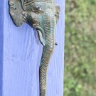 Bronze Ganesha Elephant Door Handle Pull Knob Verdigris Handmade Bali Art