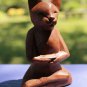 Yoga Pose Cat Asana Buddha Cats Statue Hand Carved Suar Wood Balinese Art