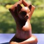 Yoga Pose Cat Asana Buddha Cats Statue Hand Carved Suar Wood Balinese Art