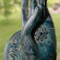 Buddha Mudra Hand Door Handle Knob Cast Bronze Verdigris Green Bali Art Left