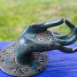 Buddha Mudra Hand Door Handle Knob Cast Bronze Verdigris Green Bali Art Left