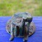 Buddha Mudra Hand Door Handle Knob Cast Bronze Verdigris Green Bali Art Left