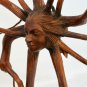 Nature Sun Goddess Tree Root spirit Sculpture Carved wood Balinese art 12"