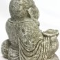 Good Fortune Buddha Garden Statue handmade cast lava stone Bali Yard Art