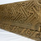 Old Geometric Floral Teak wood Panel Antique Exterior House Sumatra Indonesia