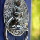 Buddha Lotus Pose Door Knocker knob Handle lost wax Cast Bronze Bali Art