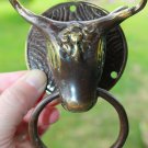 Vintage Bull steer Bronze Door knocker handle knob handmade Bali Art