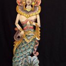 Balinese Mermaid Nyi Kidul wall art Panel carved wood Bali architectural right