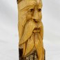 Tree Spirit Old Man Wizard Mask wall art sculpture hand carved Wood 12"