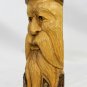 Tree Spirit Old Man Wizard Mask wall art sculpture hand carved Wood 12"