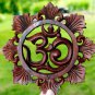 Sacred Om Mantra &agrave;&yen;� Plaque Panel Wall Art sculpture Hand Carved wood Balinese