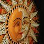 SUN Moon Mosaic Wall Art Plaque Celestial Bali Batik Style Handmade Decor