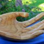 BUDDHA Mudra HAND Statue Carved Wood Sculpture Jewelry bowl display Bali art