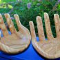 BUDDHA Mudra HAND Statue Carved Wood Sculpture Jewelry bowl display Bali art