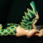 Flying Mermaid Goddess Mobile Spirit Chaser Guardian Carved Bali art Green 11