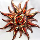 SUN Sunburst Red & Copper Metal Mosaic handmade Bali Wall Art Decor SUN Sunburst Red & Copper Metal Mosaic handmade Bali Wall Art Decor