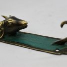 Bronze Deer Stag wall hook peg coat rack hanger farmhouse decor Bali Art