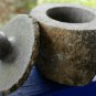 Natural River Stone Canister  Storage Container Jar Hand Carved Rock Kitchenware