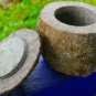 Natural River Stone Canister  Storage Container Jar Hand Carved Rock Kitchenware