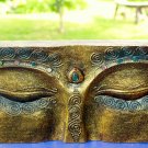 Wise Eyes of Buddha Wall Art Sculpture hand carved wood Gold Balinese art