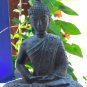 Enlightened Buddha Meditating Garden Statue Cast lava stone Bali Yard Art