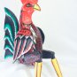 Rooster Chicken puppet shelf sitter Farmhouse Decor Bali Carved painted wood