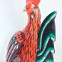 Rooster Chicken puppet shelf sitter Farmhouse Decor Bali Carved painted wood