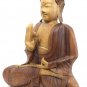 Buddha Sculpture Vitarka Teaching Mudra Hand carved wood statue Bali art