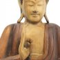 Buddha Sculpture Vitarka Teaching Mudra Hand carved wood statue Bali art