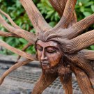 Nature Spirit Sun Goddess Tree Root Carving Hand Carved wood Sculpture Bali Art