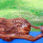 Swimming Mermaid wall art Panel Balinese wood carving nautical Decor right