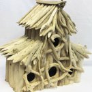 Driftwood Birdhouse Chalet Handmade Natural Wood Garden decor Yard Art