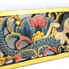 Bali Mermaid Relief Wall sculpture Panel carved wood Balinese architectural Art