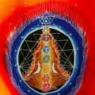 Batik Chakra Goddess Wall hanging Banner Yoga Meditation Handmade Bali Art