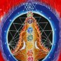 Batik Chakra Goddess Wall hanging Banner Yoga Meditation Handmade Bali Art