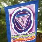 Chakra Lotus Prayer Flag string banner meditation Yoga Bali Batik wall Art Blue