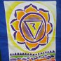 Chakra Lotus Prayer Flag string banner meditation Yoga Bali Batik wall Art Blue