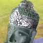 Peaceful Buddha Mask Wall art Hand Carved wood Asian Balinese Home Decor