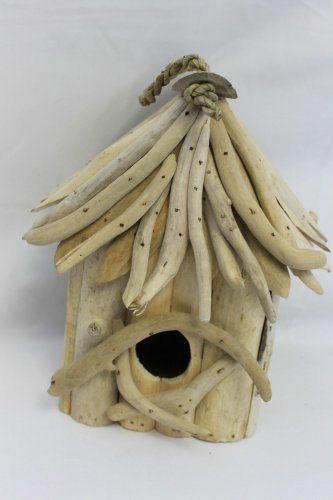 Driftwood Birdhouse Rustic Handmade Natural Wood Garden Decor Yard Art