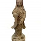 Kwan Quan Yin Buddha Garden Statue handmade Cast Lava Stone Yard Art