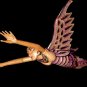 Flying Dewi Sri Goddess Mobile Crib Guardian Carved Wood Bali art Purple 21