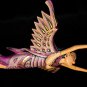 Flying Dewi Sri Goddess Mobile Crib Guardian Carved Wood Bali art Purple 21