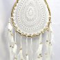 Dreamcatcher Teardrop Mandala Crochet & Bamboo boho decor Handmade Bali Art