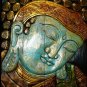 Calm Blue Buddha Panel wall art sculpture Folding Screen hand Carved Wood Bali